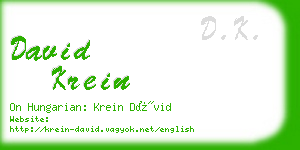 david krein business card